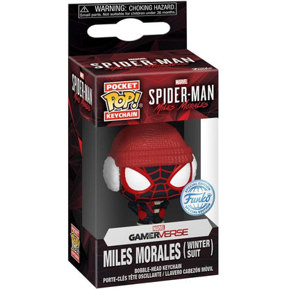 Funko Schlüsselanhänger! Pocket – Marvel Spider-Man – Miles Morales (Winteranzug)
