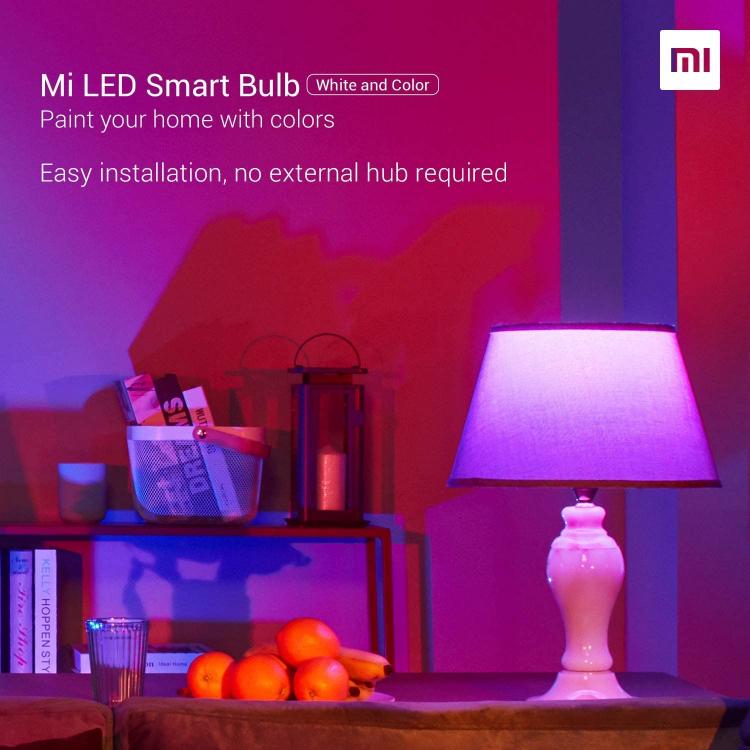 Xiaomi Mi LED Smart Bulb Weiß/Farbe Kit 2 Stück Wifi Google Home RGB Glühbirne