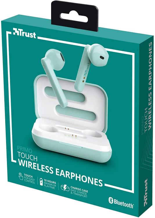 Trust Primo Touch Wireless In-Ear Bluetooth-Kopfhörer Grün Wifi