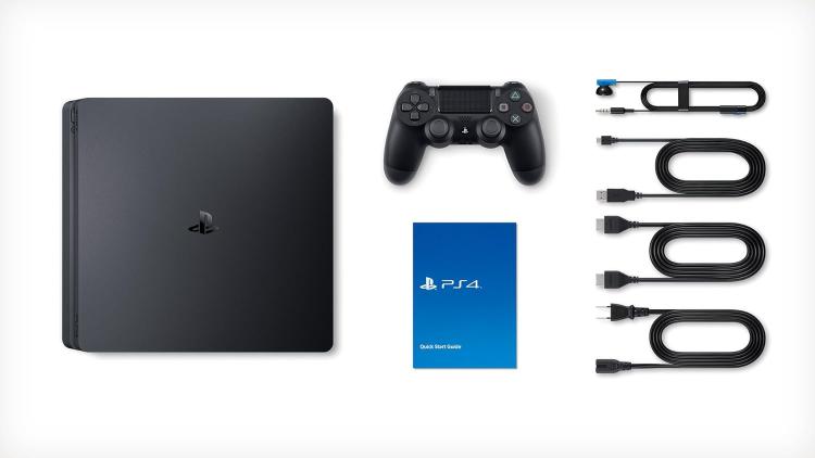 Sony Konsole Playstation 4 Ps4 Slim 500GB D-Chassis Schwarz Italien 2 Jahre Garantie