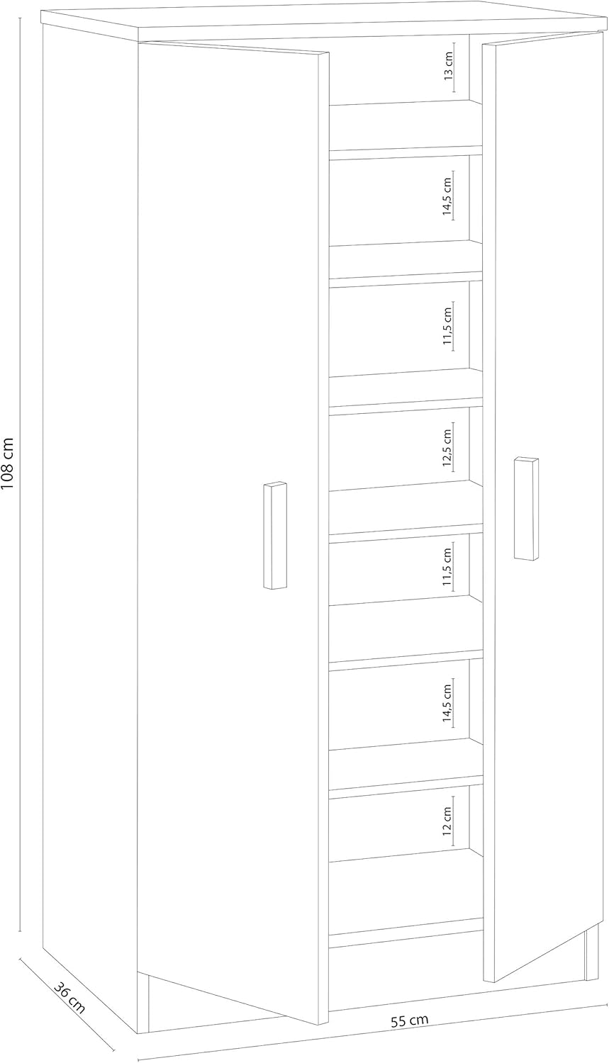 Mobile Scarpiera 55x36x108h Canad.