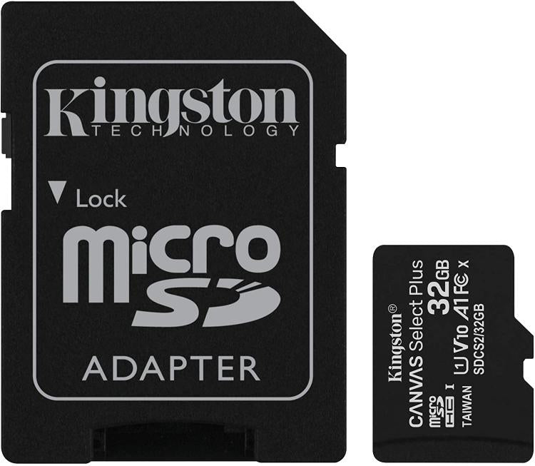 Kingston Micro SD 32 GB + Adapter Canvas Plus SDCS2 32 GB Klasse 10 100 MB/s