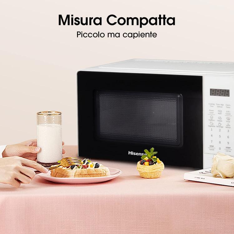 Hisense Mikrowelle + Digitalgrill 20L 1100+700W Weiß H20Mows3G LED
