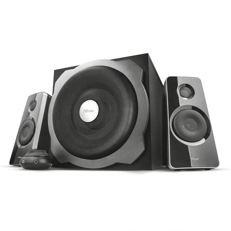 Trust Tytan 2.1 Lautsprecherset mit Subwoofer für PC, TV, Smartphone, Gaming, 120W