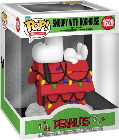 Funko Pop ! Tv Peanuts  - (1629) Snoopy W/ Doghouse 15Cm Figure Holiday Deluxe