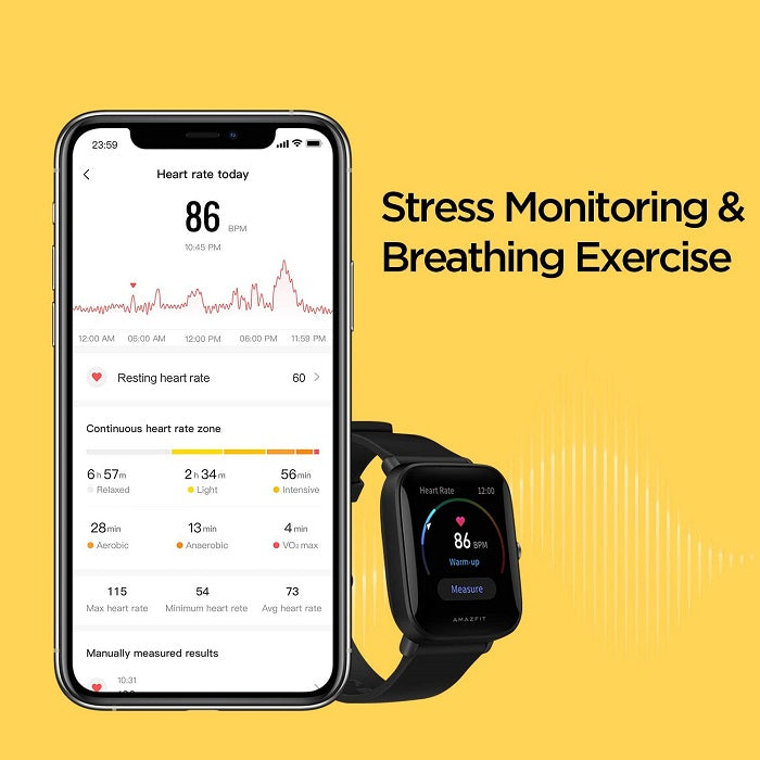 AMAZFIT BIP U PRO SMARTWATCH FITNESS-UHR ALEXA LCD WASSERDICHT, GPS/SCHWARZ