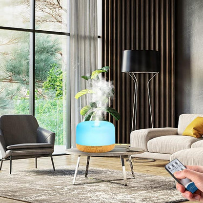 Duftöl-Diffusor Luftbefeuchter Aromatherapie 600ml LED-Lampe mit Fernbedienung