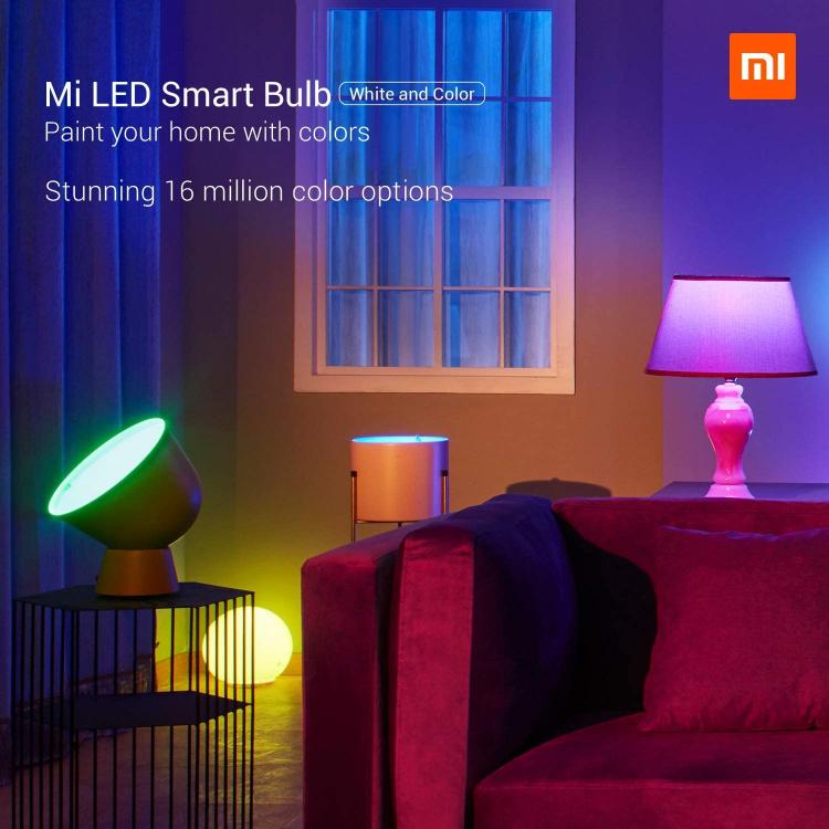 Xiaomi Mi LED Smart Bulb Weiß/Farbe Kit 2 Stück Wifi Google Home RGB Glühbirne