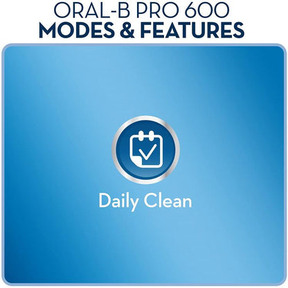 Oral-B 600 Pro Crossaction Weiß Elektrische Zahnbürste Wiederaufladbar Zähne