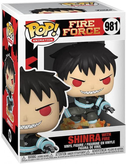 Funko Pop! Animation - Fire Force Shinra mit Feuer (981) Vinylfigur Anime 9 cm
