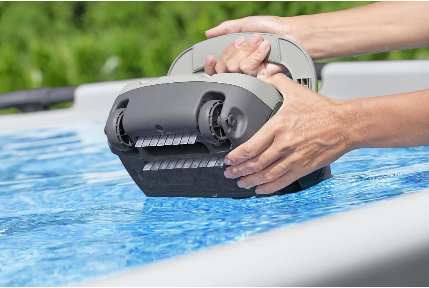 Robot Pulitore Piscina Senza Fili – Batteria 30 Min, Aspira Detriti