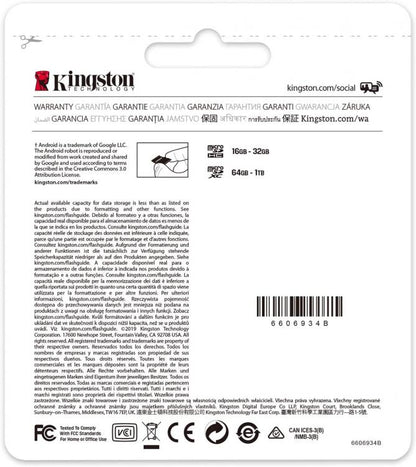 Kingston Micro SD 32 GB + Adapter Canvas Plus SDCS2 32 GB Klasse 10 100 MB/s