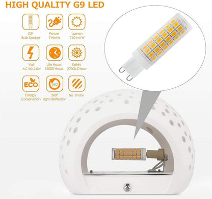 Universe Double Emission Perforated Plaster Wall Light G9 Indoor Lamp