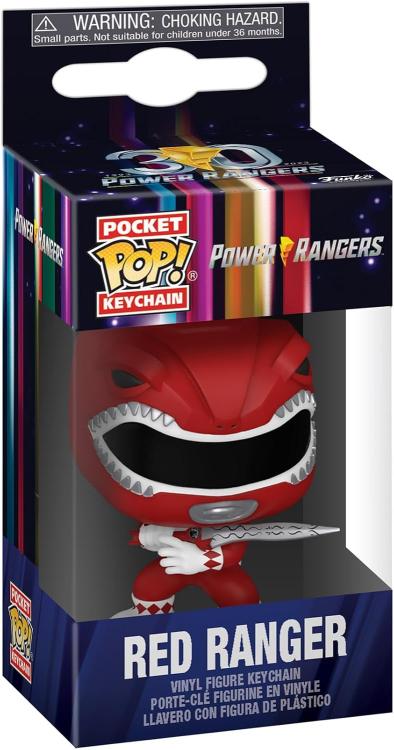 Funko Pop! Schlüsselanhänger TV Power Rangers 30th – (Red Ranger) Vinyl-Schlüsselanhänger 4 cm