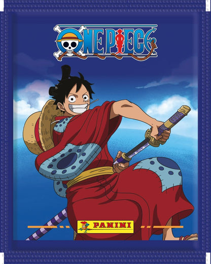Panini One Piece Road Egghead Sticker Blister Pack 5 Buste Figurine + 1 Card