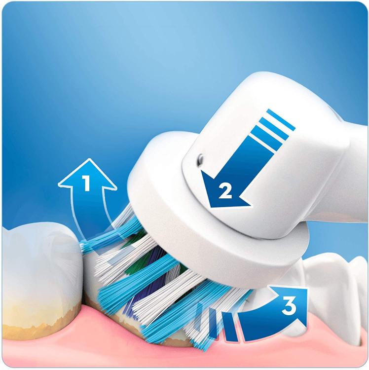 Oral-B 600 Pro Crossaction Weiß Elektrische Zahnbürste Wiederaufladbar Zähne