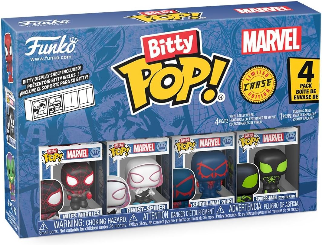 Funko Bitty Pop! Marvel Spiderman 4er-Pack Miles Morales Limited Chase