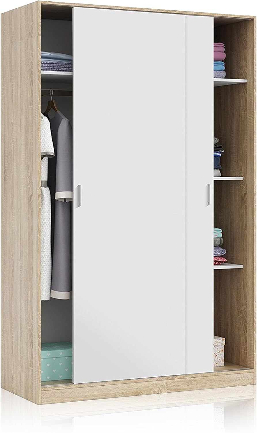 Armadio Bianco con 2 Ante Scorrevoli 120x50x200h