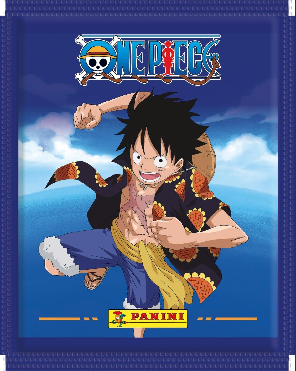 Panini One Piece Road Egghead Sticker Blister Pack 5 Buste Figurine + 1 Card