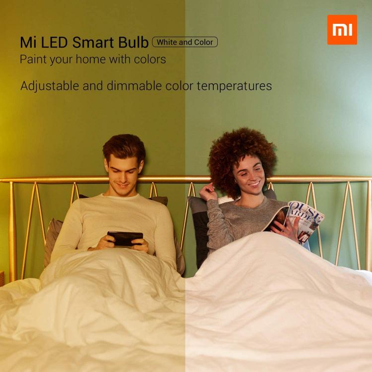 Xiaomi Mi LED Smart Bulb Weiß/Farbe Kit 2 Stück Wifi Google Home RGB Glühbirne