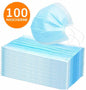 100 PCS DISPOSABLE SURGICAL FILTERING FACE MASKS IN BLUE TNT 3 LAYERS HOSPITAL