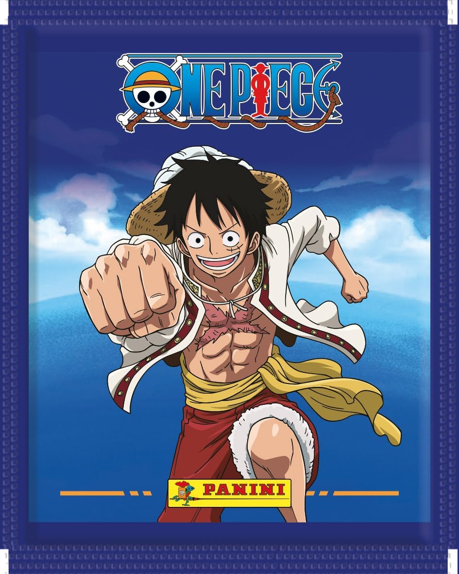 Panini One Piece Road Egghead Sticker Blister Pack 5 Buste Figurine + 1 Card