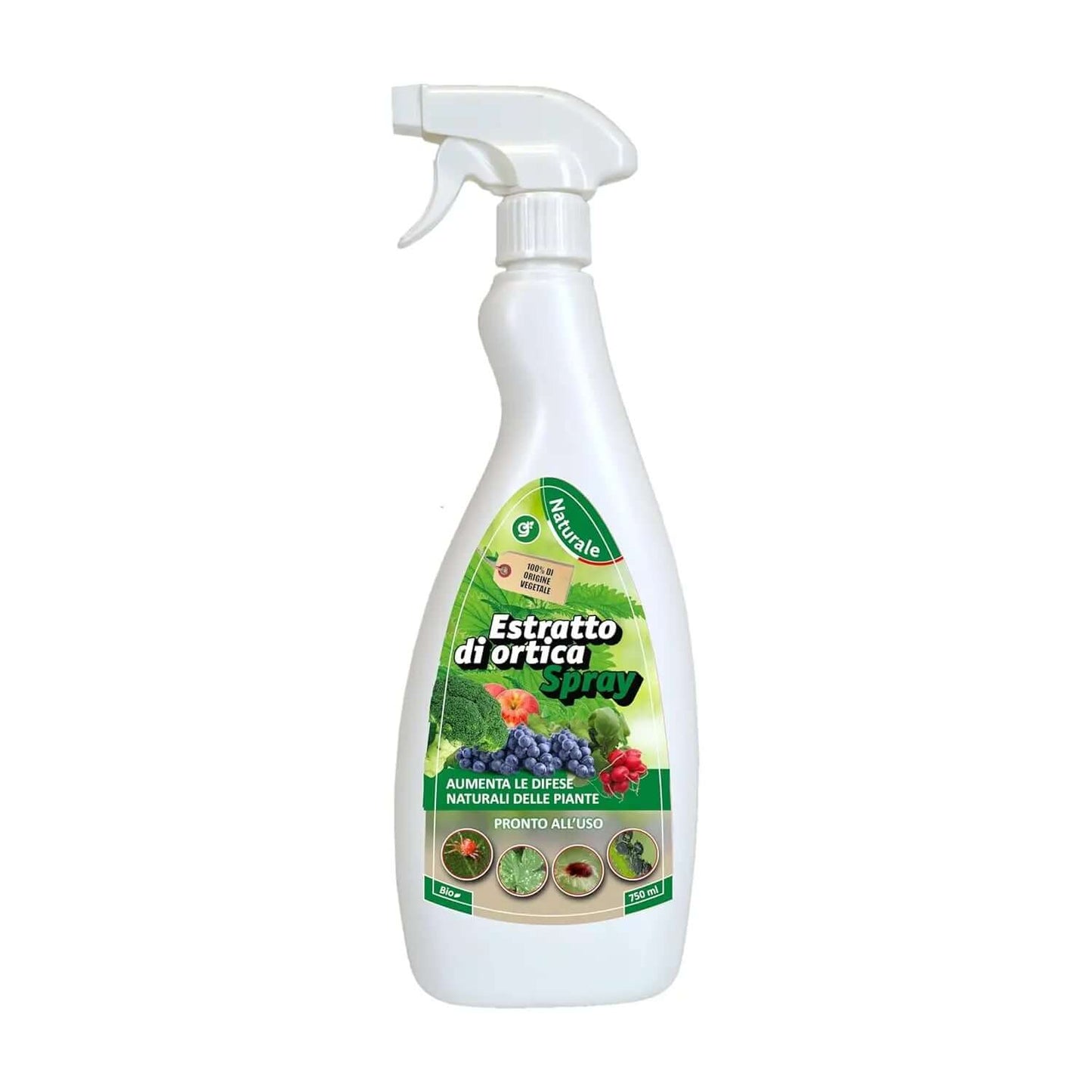 Insetticida Naturale per Piante 750 ml - A Base di Estratto Biologico di Ortica - Efficace Contro Cocciniglia, Afidi, Ragnetto Rosso e Pidocchi - Spray fba