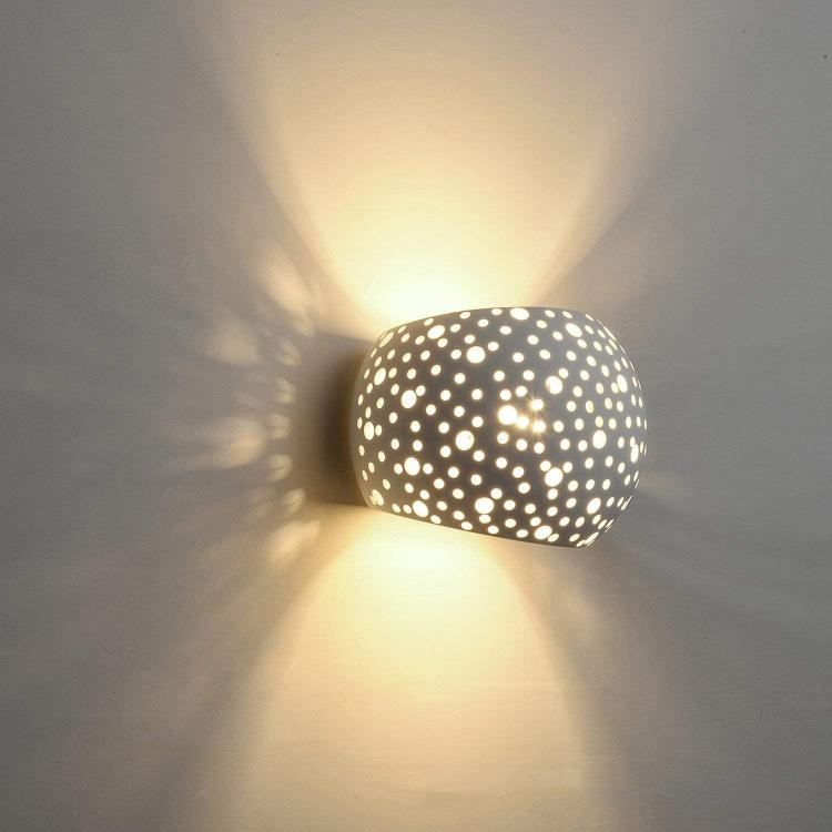 Universe Double Emission Perforated Plaster Wall Light G9 Indoor Lamp