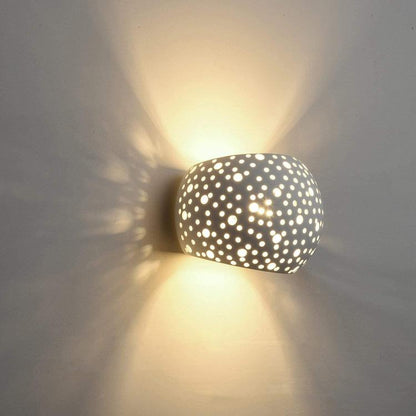 Universe Double Emission Perforated Plaster Wall Light G9 Indoor Lamp