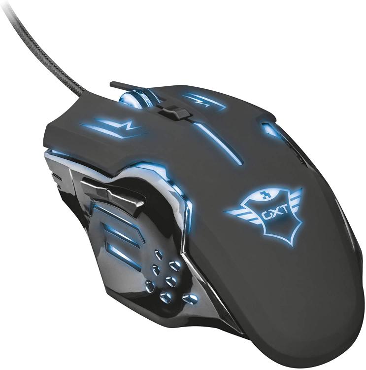 Trust Gaming Maus GXT 108 Rava Beleuchtet RGB PC Laptop PS4 PS5 Xbox One