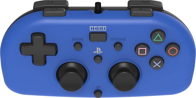 Hori Minipad PS4 kabelgebundener Controller offizieller PlayStation 4 Controller blau