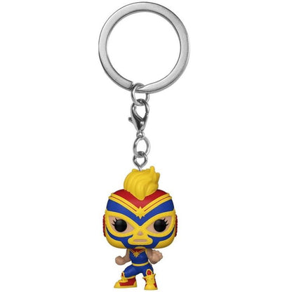 Funko Schlüsselanhänger Rocket - Marvel Lucha Libre Edition - La Estrella Cosmica Figur 4 cm