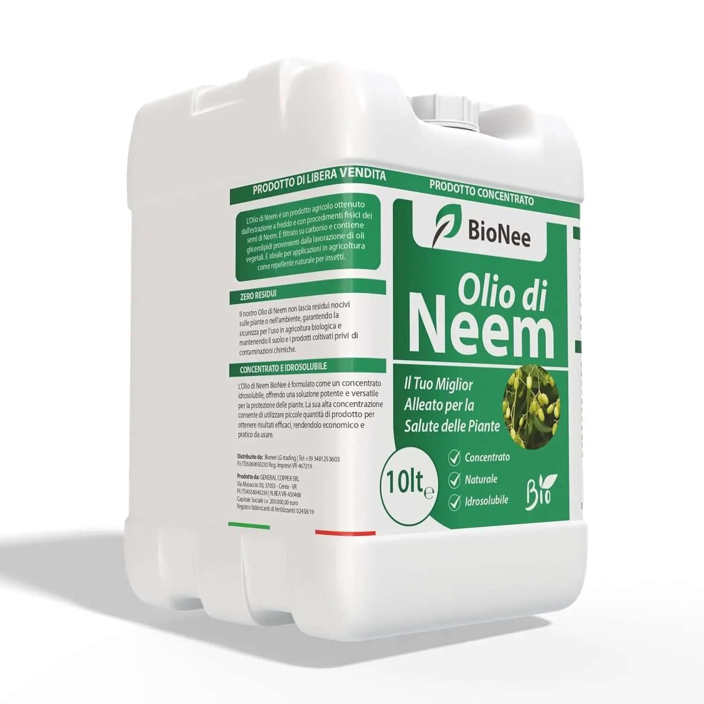 Bionee - Olio di NEEM BIOLOGICO 10L - Il Tuo Miglior Alleato per la Salute delle Piante