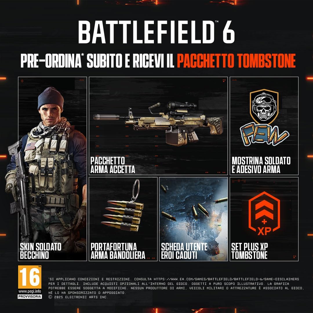 Battlefield 6 Phantom Edition PS5 Videogioco EU Nuovo Playstation 5 Multilingua Ita