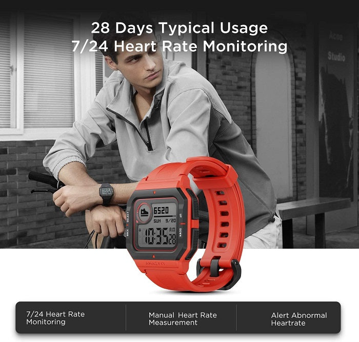 Smartwatch Amazfit Neo Fitness Sport Digitalanzeige Wasserdicht Rot