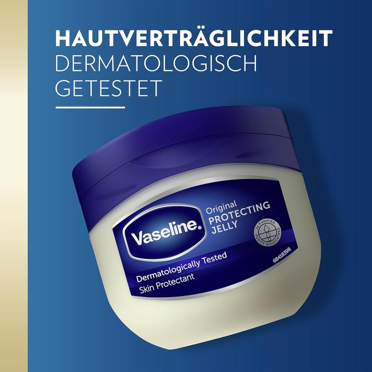 Vaseline Original Hautschutzcreme für trockene Haut, Schmiergelatine, 100 ml
