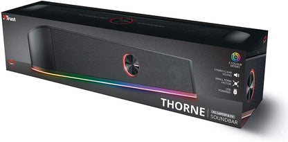 Trust Soundbar für PC TV mit RGB-LED Thorne USB/3.5mm 12 Watt Gaming-Lautsprecher |24007