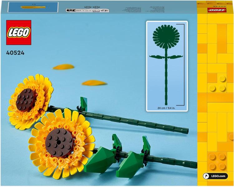 Lego -Creator Sonnenblumen Zierblumen 40524 Hausdekoration Bau 25Cm