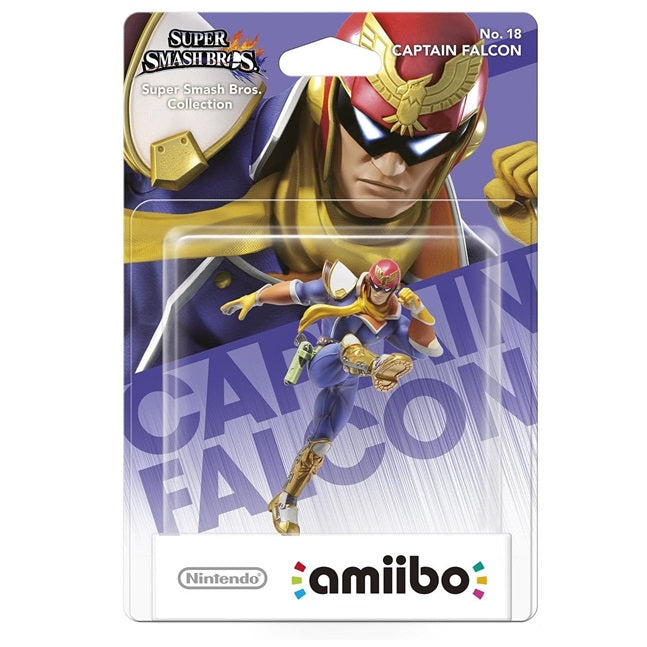 AMIIBO - SUPER SMASH BROS. CAPTAIN FALCON NR. 18 FIGUR F-ZERO STATUE NINTENDO