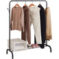 Garment Rack Clothes Rail Hat and Coat Stand Shoe Rack Wardrobe In Metal (Black)