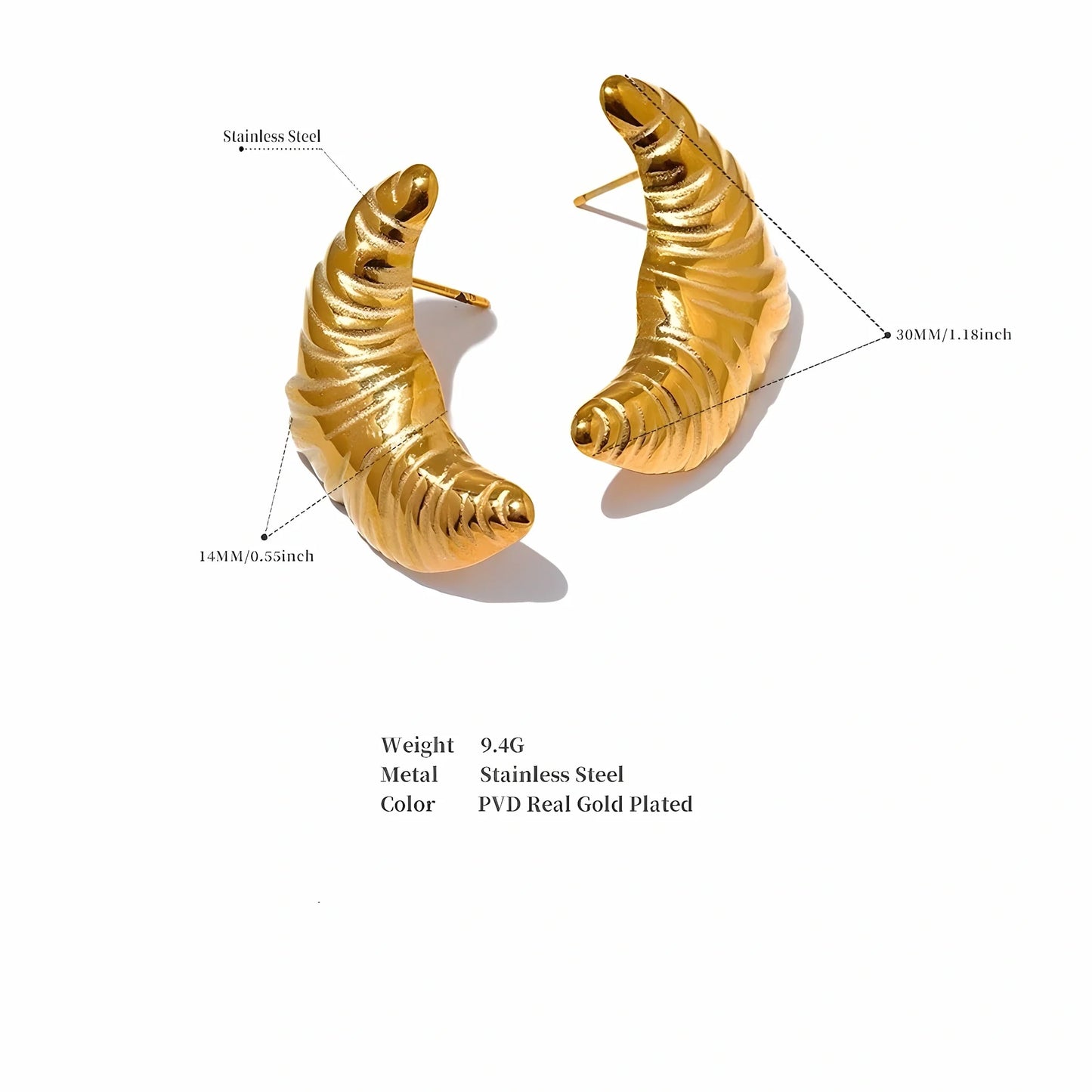 Croissant Earrings