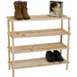 Wooden Shoe Rack 4 Tiers Space Saving Shoe Shelf Shoe Organizer 67X63X27Cm