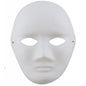 White Full-Face Paper Mask for Painting Carnival Theater Men Women