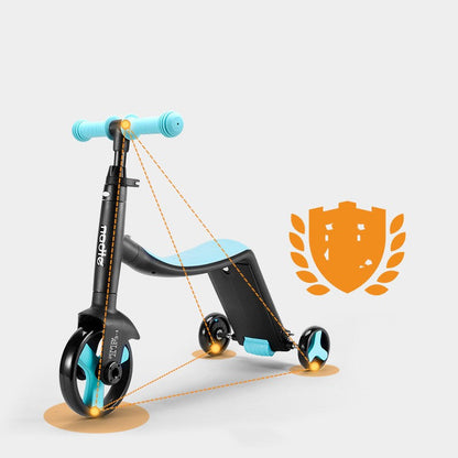 Scooter Triciclo 3 in 1 per Bambini in diversi colori