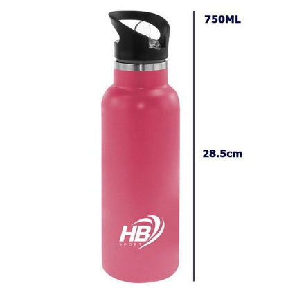 THERMOS-TRINKFLASCHE EDELSTAHL 550ml FLASCHE MIT STROHHALM GETRÄNKE THERMOSKANNE 12h