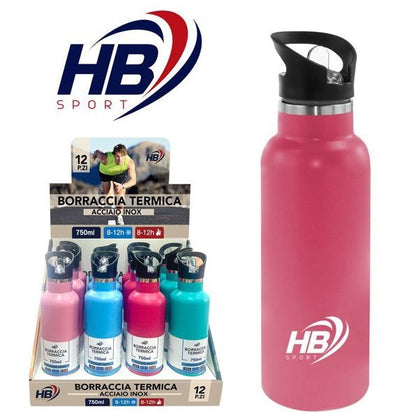 THERMOS-TRINKFLASCHE EDELSTAHL 550ml FLASCHE MIT STROHHALM GETRÄNKE THERMOSKANNE 12h