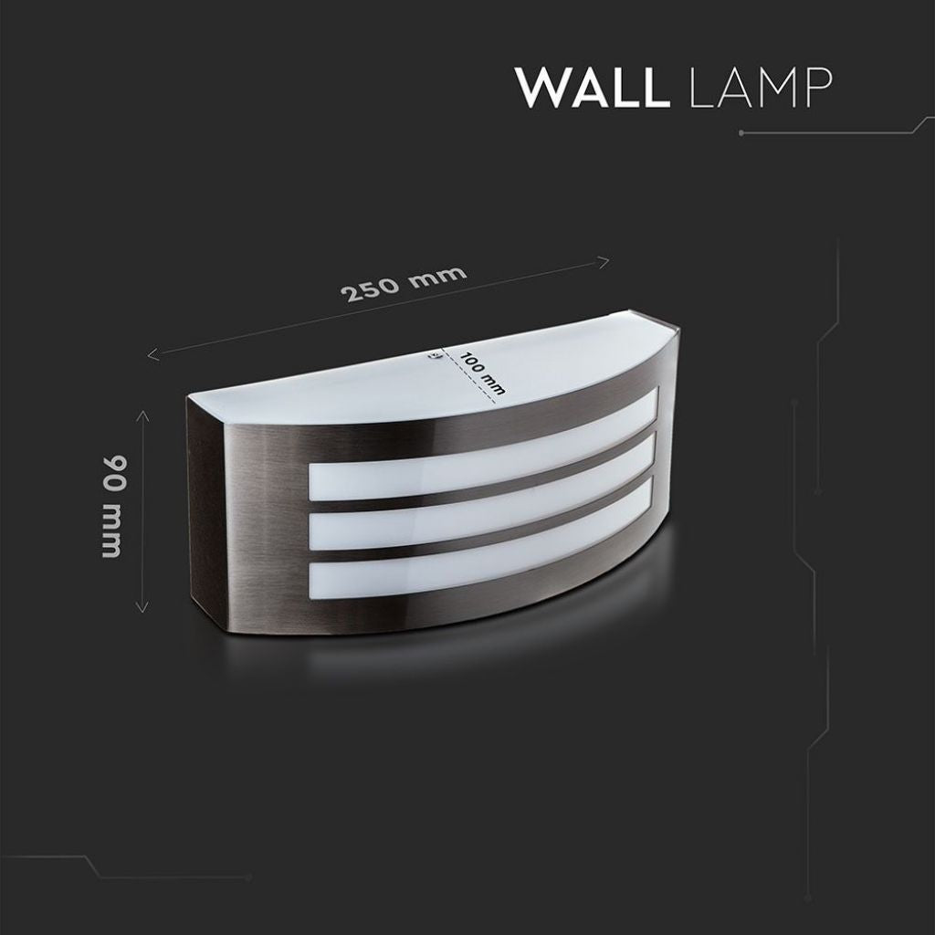 Lampada LED da Muro E27 IP44 Grigia per Esterni | V-Tac