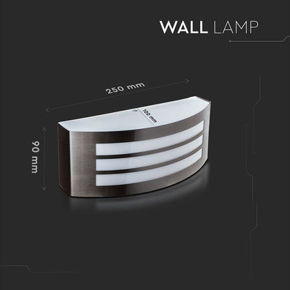 Lampada LED da Muro E27 IP44 Grigia per Esterni | V-Tac