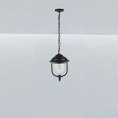 V-TAC LED-Deckenleuchte Laterne E27, L 890mm, Schwarz, IP44, Max. 60W
