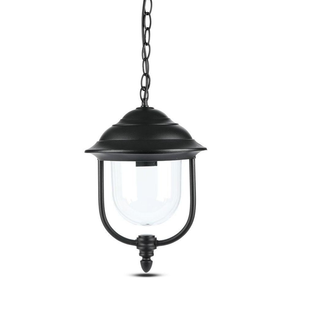 V-TAC LED-Deckenleuchte Laterne E27, L 890mm, Schwarz, IP44, Max. 60W